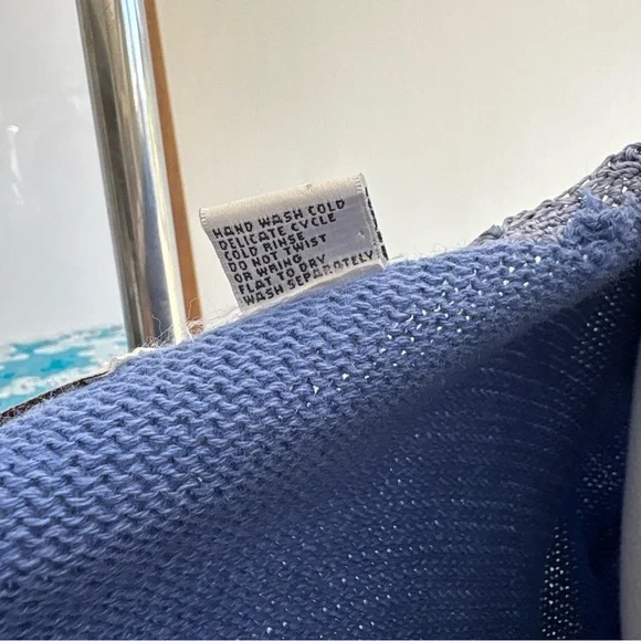 Extra Touch Women's Cardigan in Blue with Floral Embroidery - Picture 7 of 9